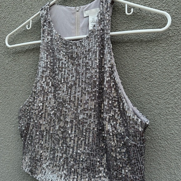 H&M Sequin Crop Tank Top - Picture 2 of 5